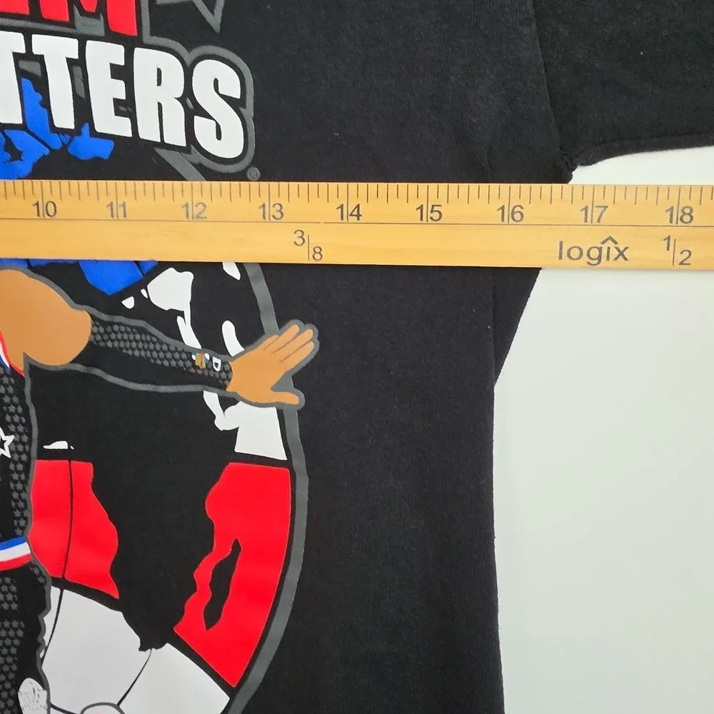 Champion Harlem Globetrotters T-shirt Men's S Black w/ Colorful Prints Crew Neck - Picture 5 of 9